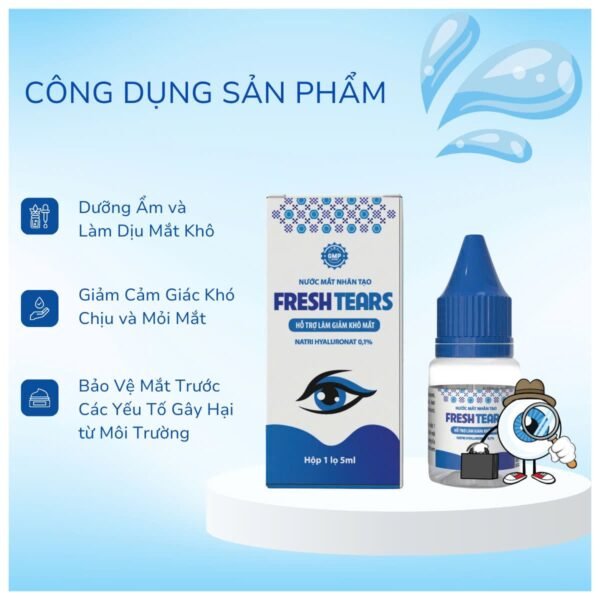 Combo 8 hộp nước mắt nhân tạo Fresh Tears - giảm khô mắt, bảo vệ mắt - Image 3